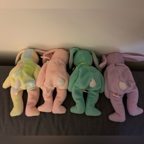 RARE Bundle of 4 Beanie Babies Hippie, Hoppity, Floppity and… - Picture 2 of 12